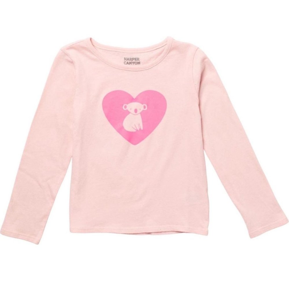 Koala Heart Long Sleeve Graphic Print Shirt NEW WITH TAGS size 5